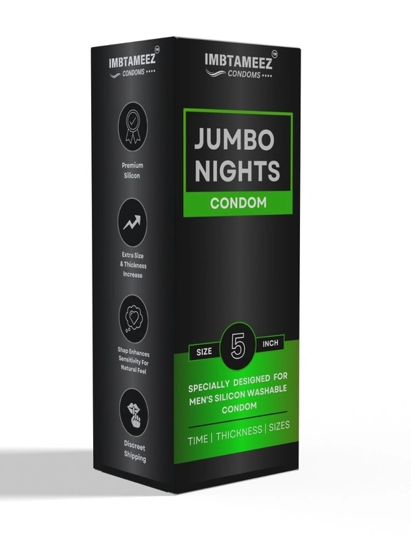 Dragon Silicone Reusable Condom 5 Inch | Jumbo Nights | Brown | Reusable, Skin-Friendly Silicone | Durable Design