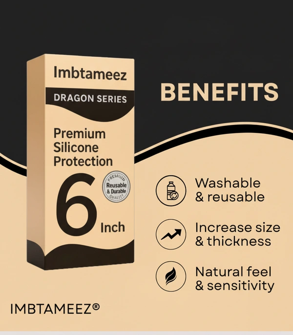 Imbtameez | 6 Inch | Premium Silicone Protection – Dragon Series  Reusable & Durable
