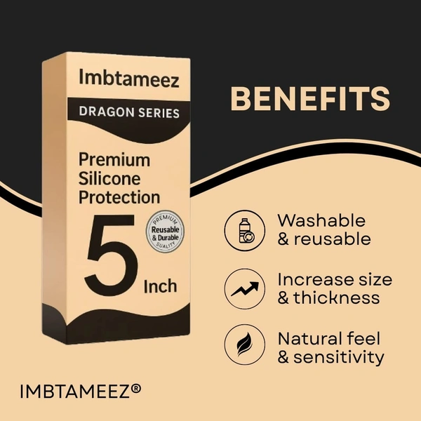 Imbtameez   | 5 Inch | Premium Silicone Protection – Dragon Series Reusable & Durable