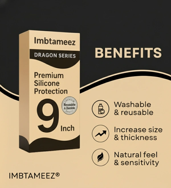 Imbtameez | 9 Inch | Premium Silicone Protection – Dragon Series  Reusable & Durable