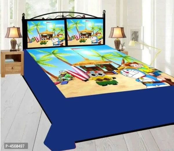 Beautiful Velvet Kids Bedsheet Set with 2 Pillowcover