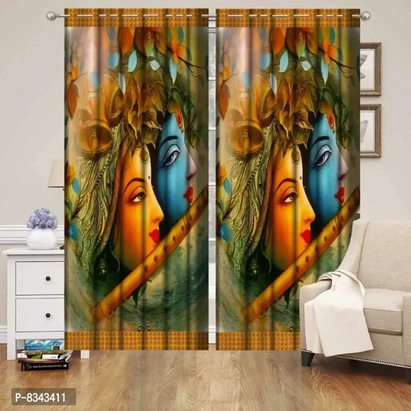 Classic Polyester Printed Door Curtain, Pack of 1