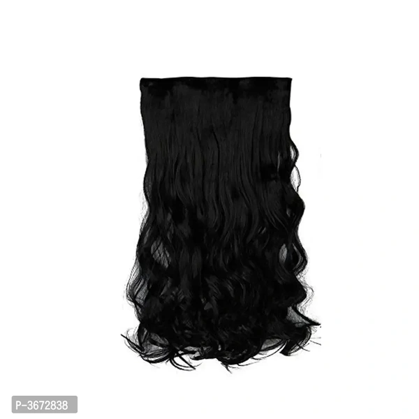 Clips Based Curly And Wavy Synthetic Fibre Hair