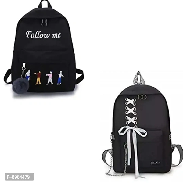 Comfabie Stylish Backpack And Sling Bag Set For Ladies, School Or College Girl's Combo Of 3 (Multi, 5L)(729)