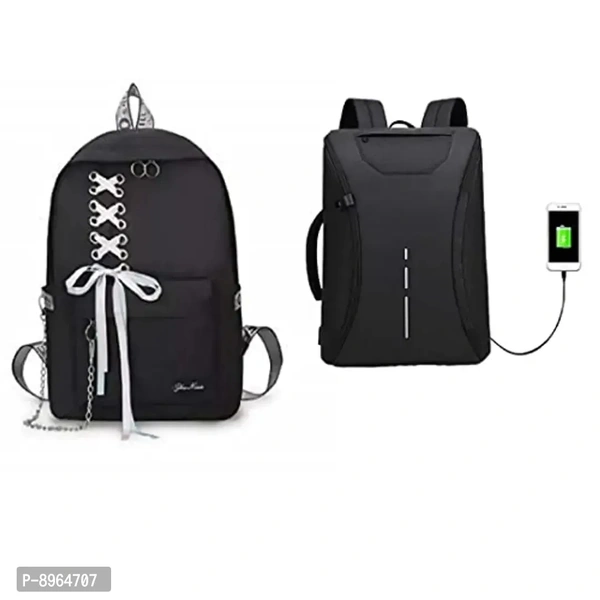 Comfabie Stylish Backpack And Sling Bag Set For Ladies, School Or College Girl's Combo Of 3 (Multi, 5L)(Bag_PK2_2521)