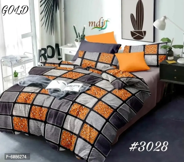 Comfortable Cotton Superfine Double Bedsheet Set with Two Pillow Cover