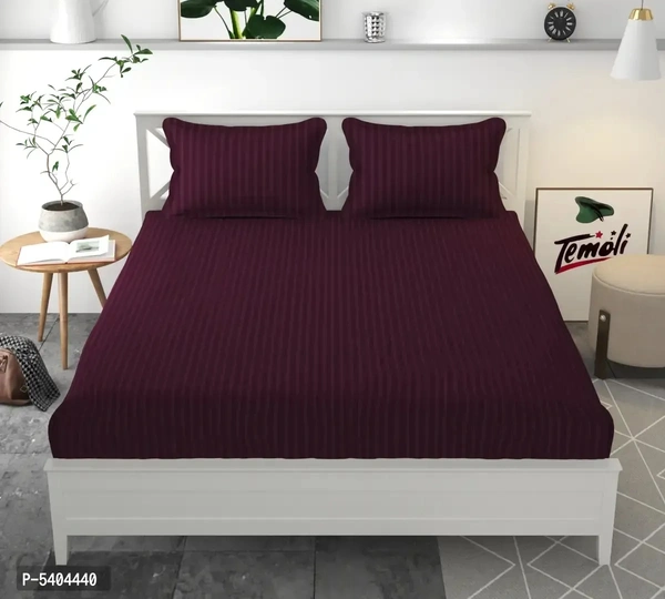 Comfortable Fine Glace Cotton Abstract One Queen Size Elastic Fitted B