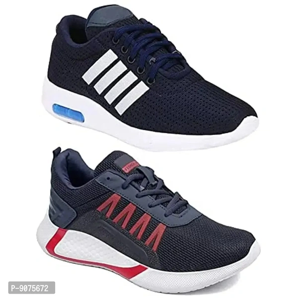 DEFLOW Combo Pack of 2 Multicolor Casual Sports Running Shoes for Men's (Combo-(2))