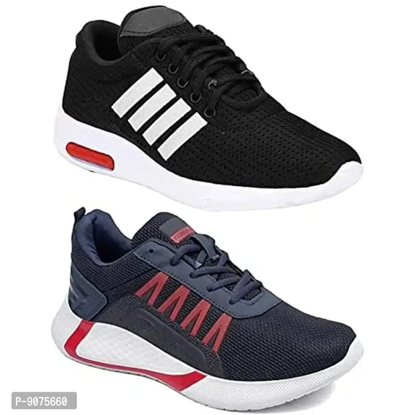 DEFLOW Combo Pack of 2 Multicolor Casual Sports Running Shoes for Men (Combo-(2)