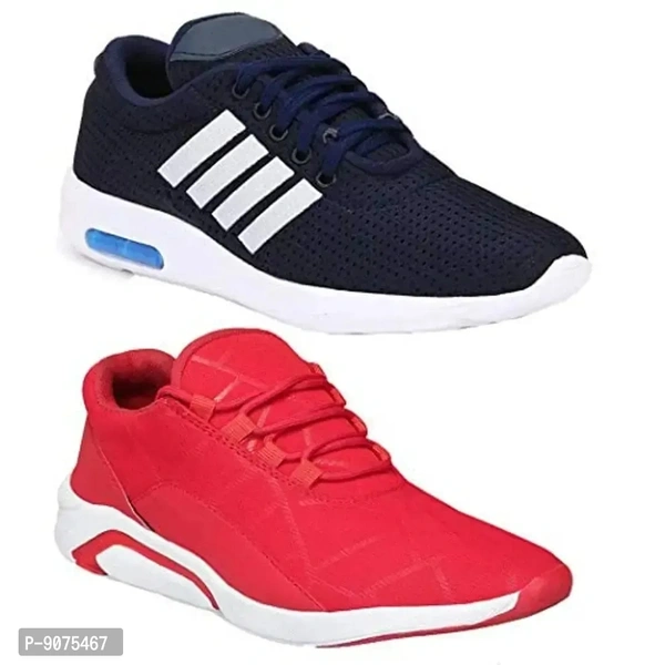 DEFLOW Combo Pack of 2 Multicolor Sports Running Shoes for Men's (Combo-(2))