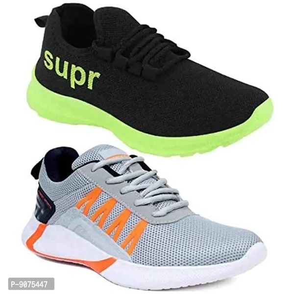 DEFLOW Combo Pack of 2 Multicolor Sports Running Shoes for Men's (Combo-(2))