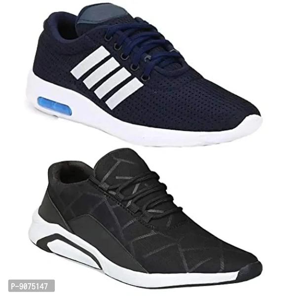 DEFLOW Combo Pack of 2 Multicolor Sports Running Shoes for Men (Combo-(2)