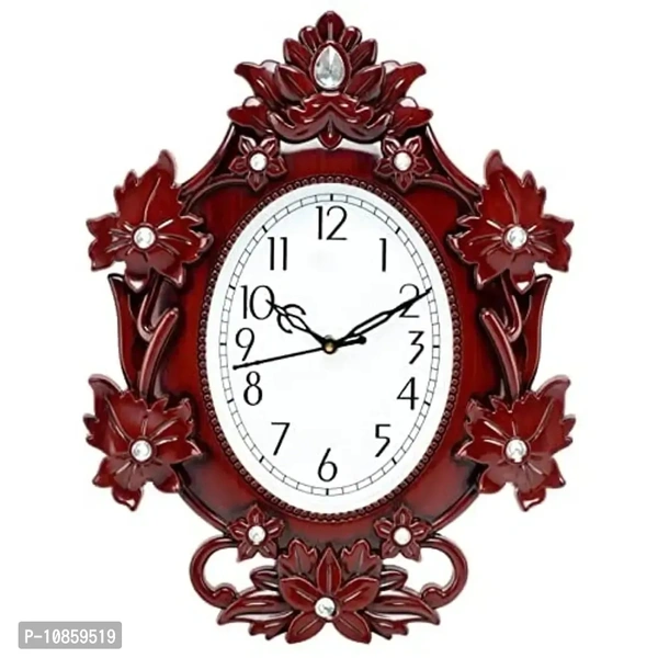 "Harbour Stylish Analog Wall Clock with Pendulum – Large Decorative Clock for Living Room, Hall & Bedroom (38 x 29.5 cm)