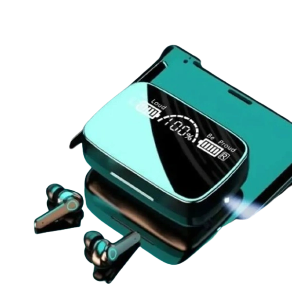 ACCRUMA M19 TWS Bluetooth 5.0 Wireless Earbuds Touch Waterproof LED Digital Display Bluetooth Headset (Black, True Wireless)