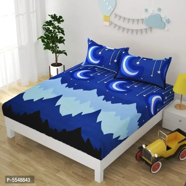 KIDZ QUEEN ELASTIC FITTED Bedsheet SetS Fabric: Glace Cotton Type: Que
