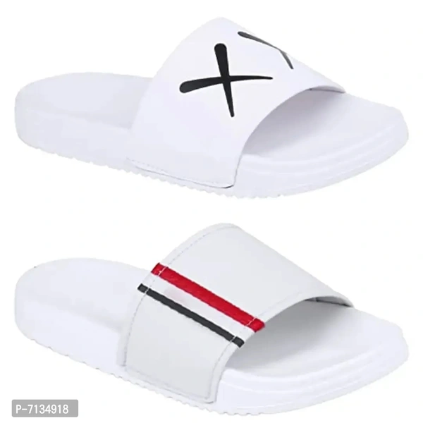 PERY-PAO Mens Combo Comfort Sliders Flip-Flops