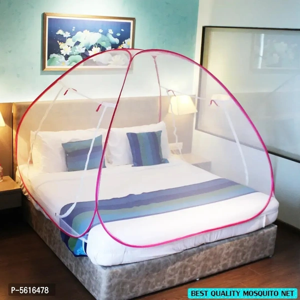 Pink Mosquito Net Foldable Double Bed Net King Size