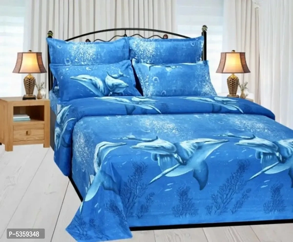 polycotton double Bedsheet Set with two pillow covers
