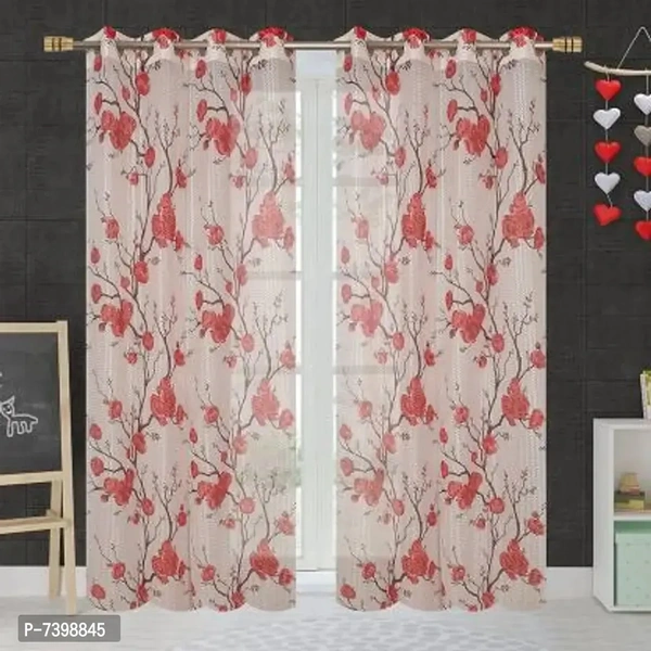 Print tussue curtains 7feet pack of 2pcs set