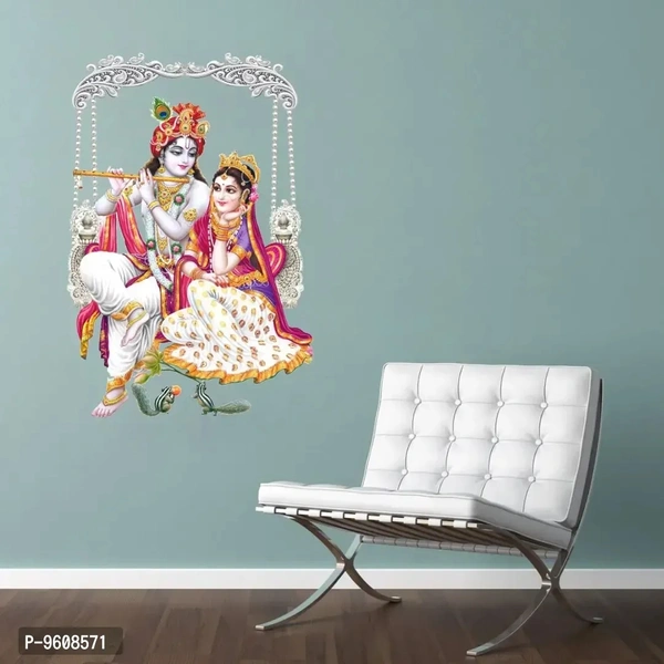 Radha Krishna Design Wall Sticker Size