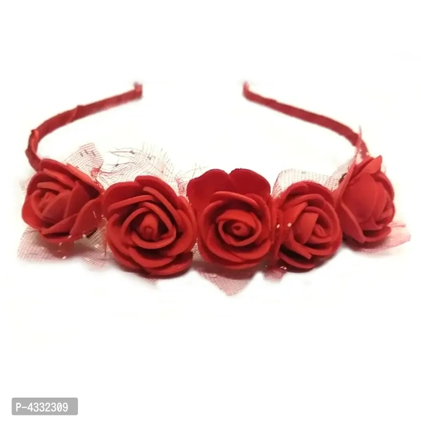 Red Rose Hair Band / Hair Tiara Designed
