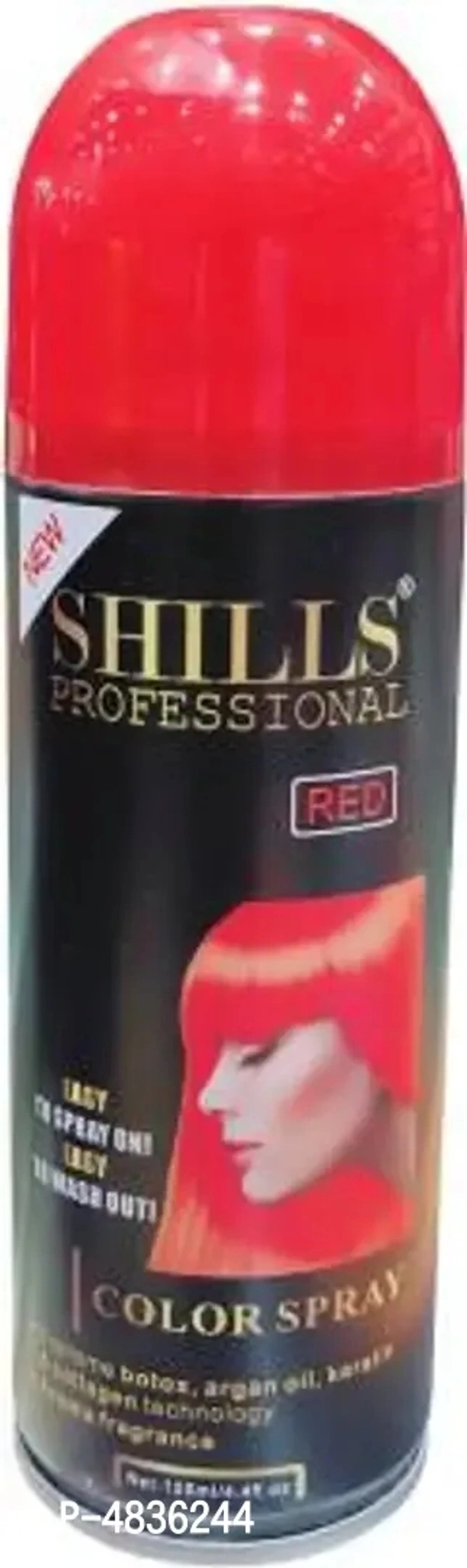 Shills Professional Temporary Hair Color Spray , Red