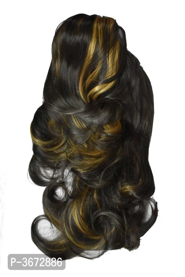 Step Cutting Plastic Clutcher Synthetic Straight-Curls Ponytail Hair