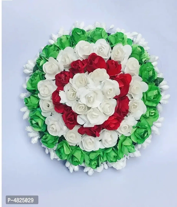 Stylish Multicoloured Paper Flower Gajra For Women And