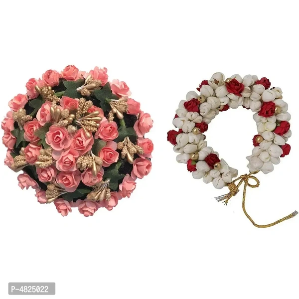 Stylish Multicoloured Paper Flower Gajra For Women And