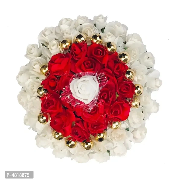 Stylish Multicoloured Paper Hair Flower Bun For Women