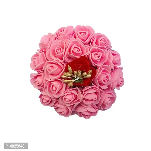 Stylish Pink Paper Flower Gajra For Women And
