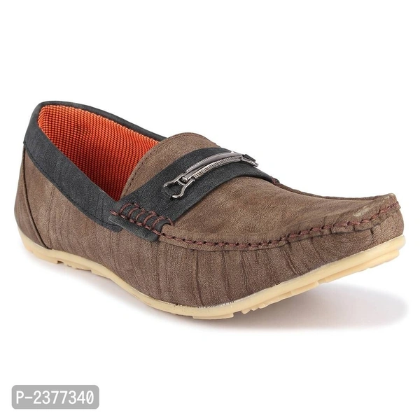 Superb Brown Synthetic Leather Loafers for Men