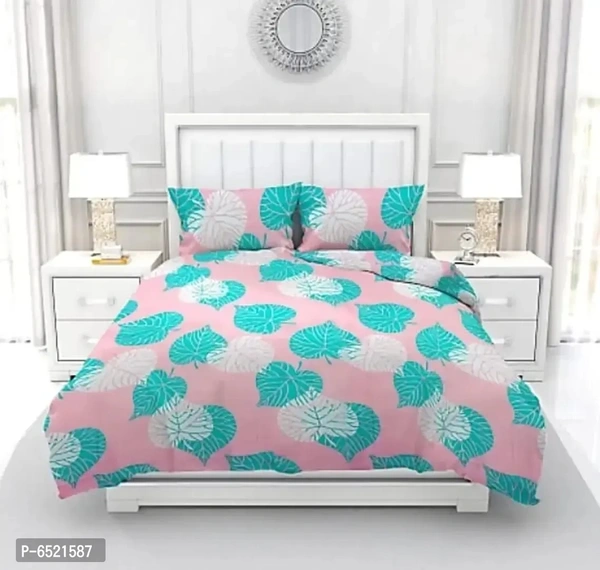 Supersoft Glace Cotton Double Bedsheet Set Multipack 1 With 2 Pillow