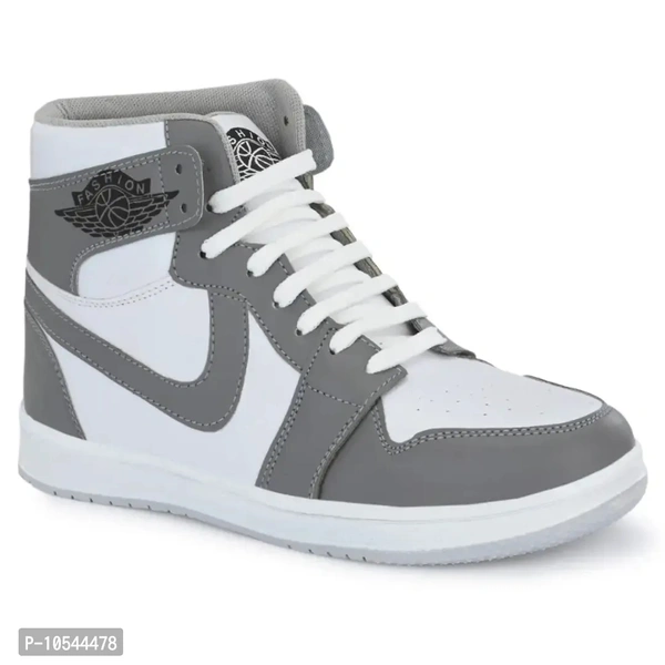 Walking Zombie Attractive Grey Jordan Series HIGH TOP with Max Cushion Technology Sneakers for Men Pack of 1
