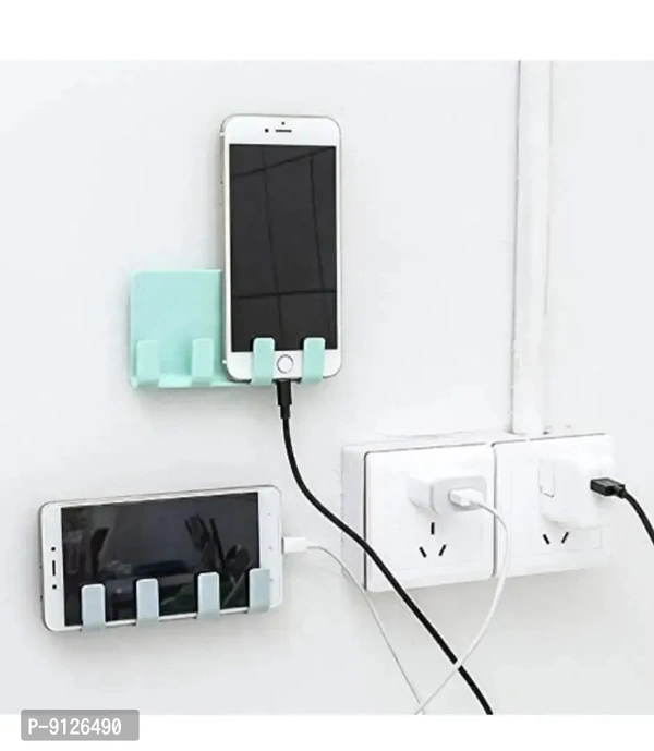 Wall Mount Mobile Charging Holder (Pack of 2) | Phone & Tablet Stand for Home Wall