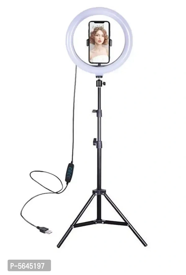 Webilla 26/10 inch Selfi Ring Light with Tripod Stand and Phone Holder, 10 inch Dimmable LED Ring Light with 3 Light Modes Brightness Level for YouTube Video/Live Stream/Makeup