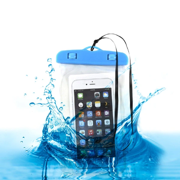 Mobile Waterproof Seal Cover For All Mobile - Web Orange, Free Size