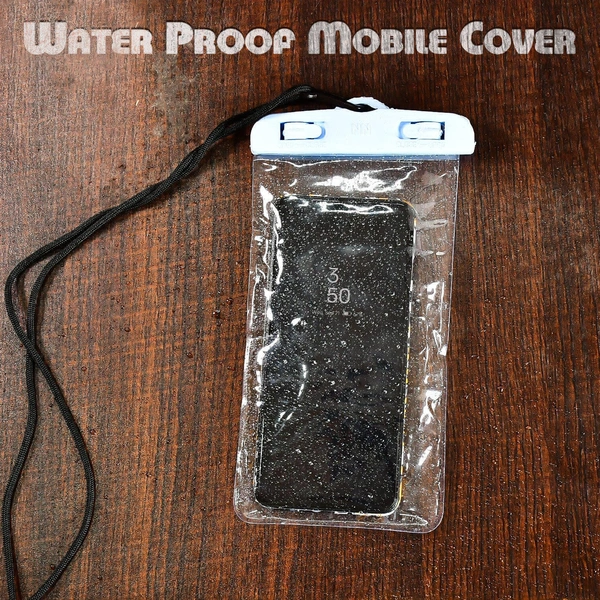 Mobile Waterproof Seal Cover For All Mobile - Web Orange, Free Size