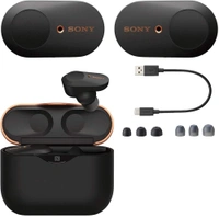 Sony WF-1000XM3 Industry Leading Active Noise Cancellation True Wireless (TWS) Bluetooth 5.0 Earbuds with 32hr Battery Life, Alexa Voice Control & mic for Phone Calls Suitable for Workout, WFH (Black) - Black