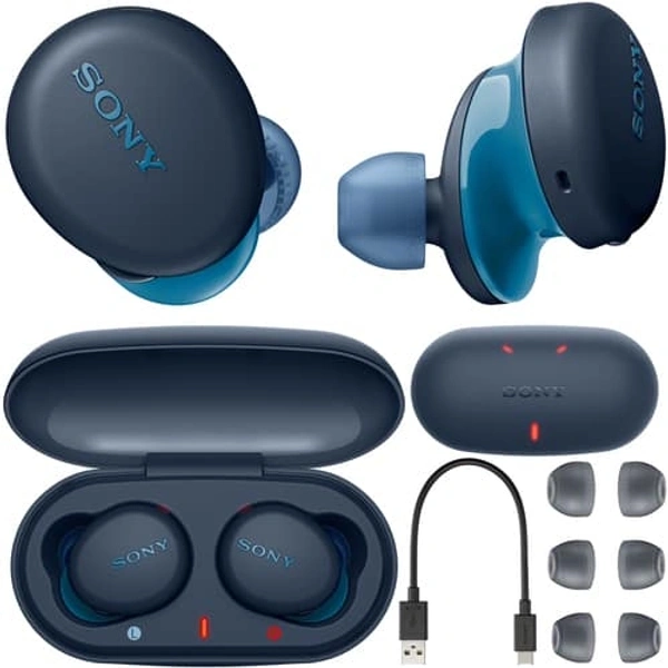 Sony WF-XB700 Truly Wireless Extra Bass Bluetooth Earbuds with 18 Hours Battery Life, True Wireless Earbuds with Mic for Phone Calls, Quick Charge, BT Ver 5.0 (Blue) - Blue