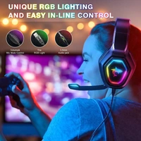 Seekart Premium F3 Gaming Headset Xbox One Headset with Stereo Surround Sound with Mic & LED Light Noise Cancelling Compatible with PC, PS4, PS5, Xbox One, Mac - Black