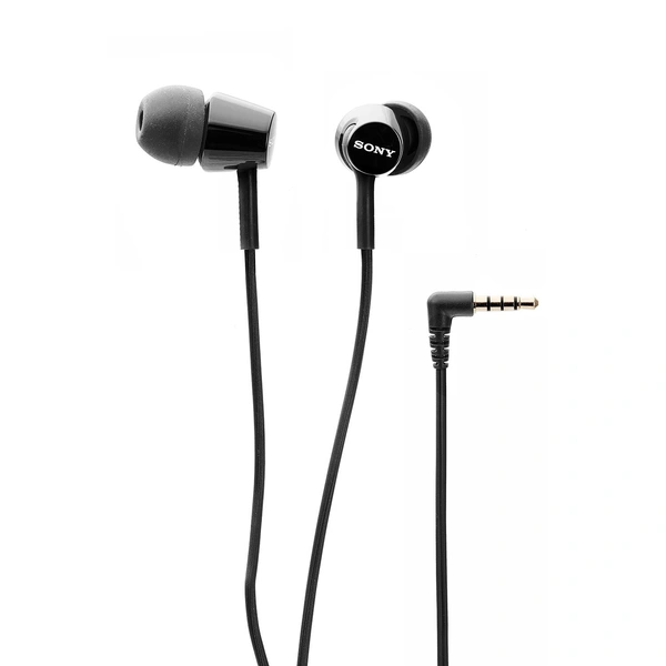 Sony MDR-EX155AP Wireless in Ear Headphone with Mic (Black) - Black