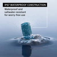 Sony SRS-XB23 Wireless Extra Bass Bluetooth Speaker with 12 Hours Battery, Party Connect, Waterproof IPX67, Dustproof, Rustproof, Shockproof Speaker with Mic, Loud Audio for Phone Calls/WFH (Black - Black