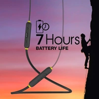 Infinity (JBL) Glide 120, in Ear Wireless Earphones with Mic, Deep Bass, Dual Equalizer, 12mm Drivers, Premium Metal Earbuds, Comfortable Flex Neckband, Bluetooth 5.0, IPX5 Sweatproof (Black&Yellow)