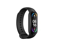Xiaomi Mi Smart Band 6 - 1.56'' (3.96 cm) Large AMOLED Color Display, 2 Week Battery Life, 30 Fitness Mode, 5 ATM, SpO2, HR, Sleep Monitoring, Women's Health Tracking, Alarm, Music Control (Black)