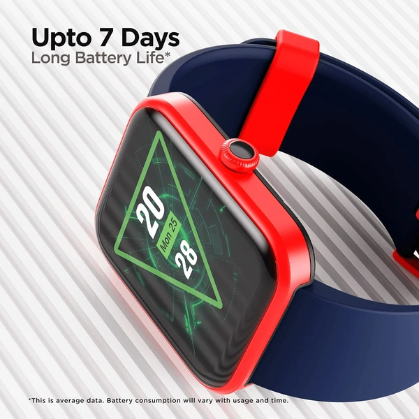 boAt Xtend Smart Watch with Alexa Built-in, 1.69” HD Display, Multiple Watch Faces, Stress Monitor, HR & SpO2 Monitoring, 14 Sports Modes, Sleep Monitor, 5 ATM & 7 Days Battery Life(Deep Blue)