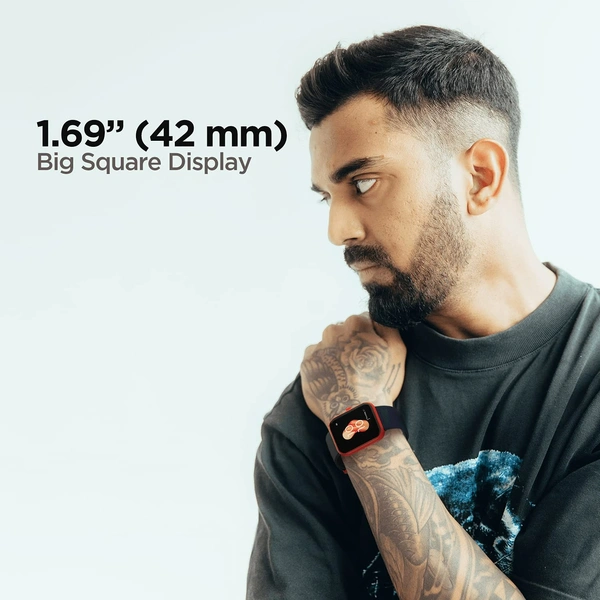 boAt Xtend Smart Watch with Alexa Built-in, 1.69” HD Display, Multiple Watch Faces, Stress Monitor, HR & SpO2 Monitoring, 14 Sports Modes, Sleep Monitor, 5 ATM & 7 Days Battery Life(Deep Blue)