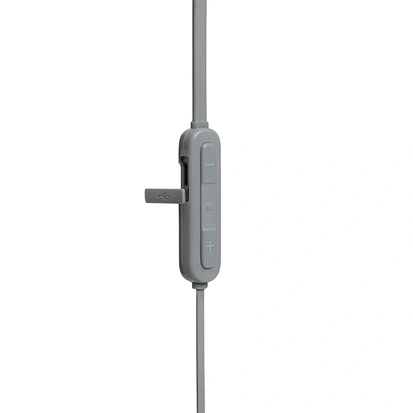 JBL T110BT by Harman Pure Bass in-Ear Wireless Headphone with Mic, Magnetic Cable and Quick Charging (Grey)