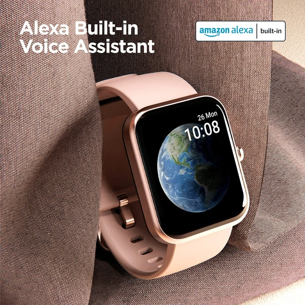 boAt Xtend Smartwatch with Alexa Built-in, 1.69” HD Display, Multiple Watch Faces, Stress Monitor, Heart & SpO2 Monitoring, 14 Sports Modes, Sleep Monitor, 5 ATM & 7 Days Battery(Sandy Cream)