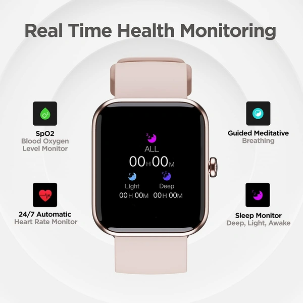 boAt Xtend Smartwatch with Alexa Built-in, 1.69” HD Display, Multiple Watch Faces, Stress Monitor, Heart & SpO2 Monitoring, 14 Sports Modes, Sleep Monitor, 5 ATM & 7 Days Battery(Sandy Cream)